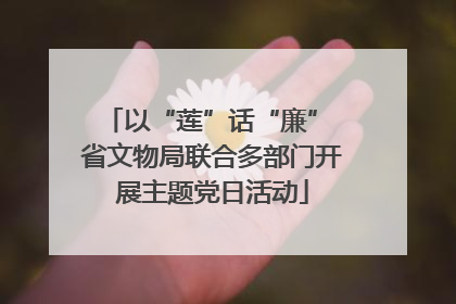 以“莲”话“廉” 省文物局联合多部门开展主题党日活动
