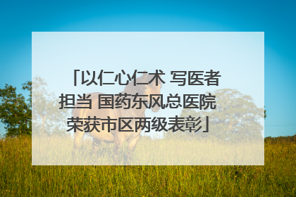 以仁心仁术 写医者担当 国药东风总医院荣获市区两级表彰