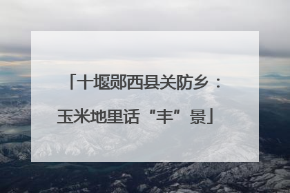 十堰郧西县关防乡：玉米地里话“丰”景