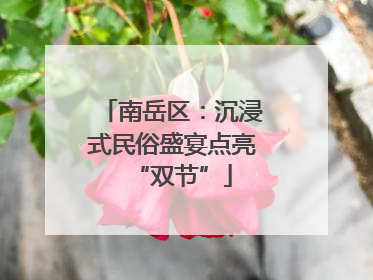 南岳区：沉浸式民俗盛宴点亮“双节”