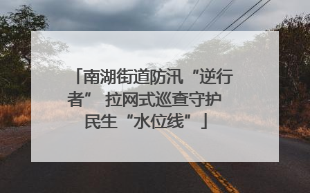 南湖街道防汛“逆行者” 拉网式巡查守护民生“水位线”
