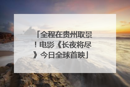 全程在贵州取景！电影《长夜将尽》今日全球首映