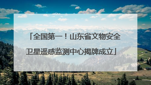 全国第一！山东省文物安全卫星遥感监测中心揭牌成立