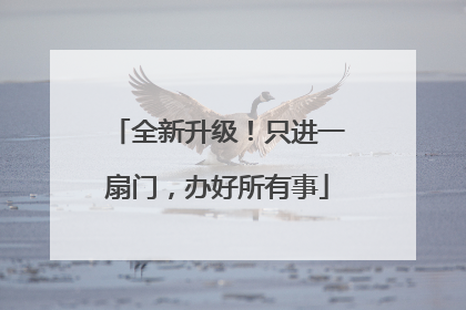 全新升级！只进一扇门，办好所有事