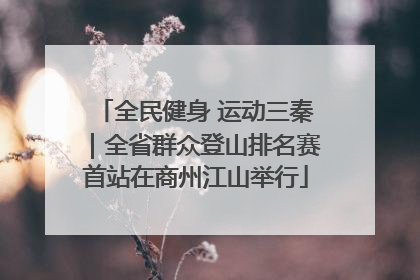 全民健身 运动三秦｜全省群众登山排名赛首站在商州江山举行