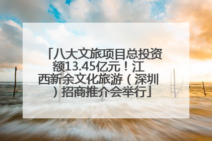 八大文旅项目总投资额13.45亿元！江西新余文化旅游（深圳）招商推介会举行