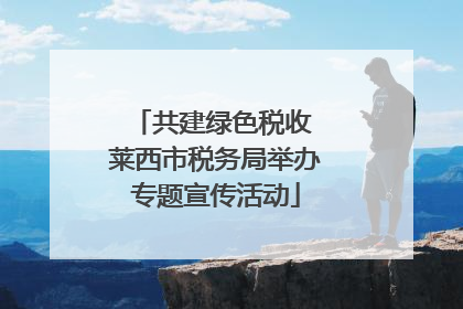 共建绿色税收 莱西市税务局举办专题宣传活动