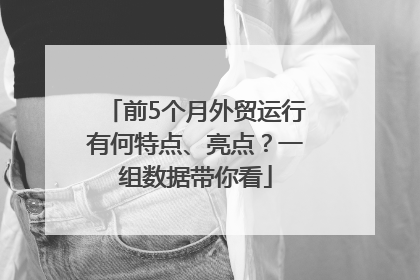 前5个月外贸运行有何特点、亮点？一组数据带你看