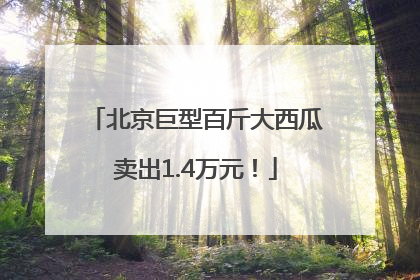 北京巨型百斤大西瓜卖出1.4万元！