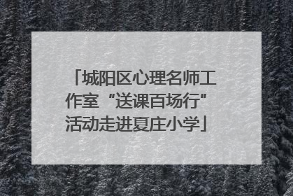 城阳区心理名师工作室“送课百场行”活动走进夏庄小学