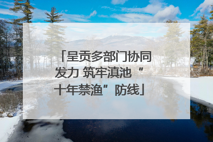 呈贡多部门协同发力 筑牢滇池“十年禁渔”防线