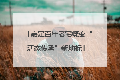 嘉定百年老宅蝶变“活态传承”新地标