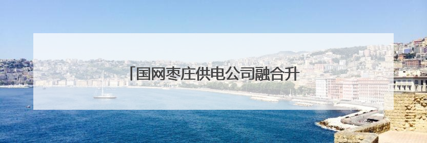 国网枣庄供电公司融合升级城区低压网格化服务