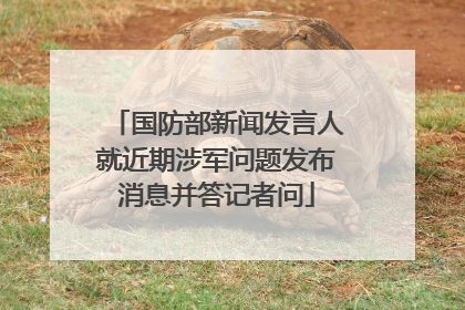 国防部新闻发言人就近期涉军问题发布消息并答记者问