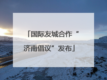 国际友城合作“济南倡议”发布