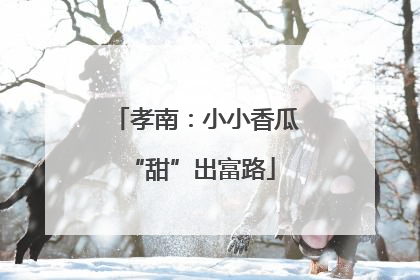 孝南：小小香瓜 “甜”出富路