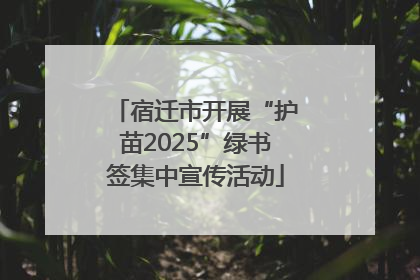 宿迁市开展“护苗2025”绿书签集中宣传活动