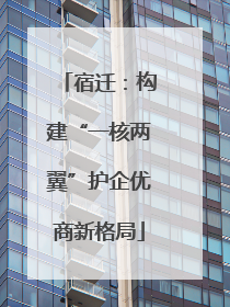 宿迁：构建“一核两翼”护企优商新格局
