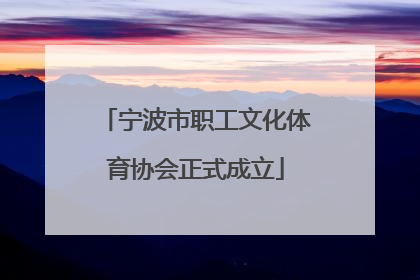 宁波市职工文化体育协会正式成立