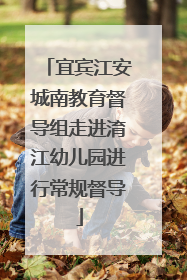宜宾江安城南教育督导组走进淯江幼儿园进行常规督导