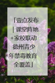 壹点发布｜课堂阵地+家校联动 德州青少年禁毒教育全覆盖