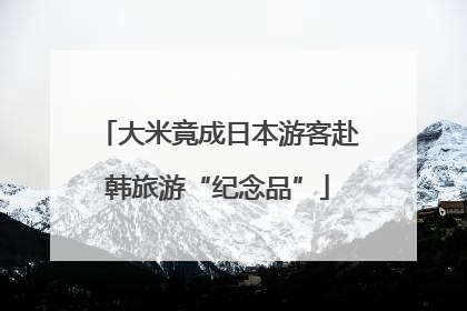 大米竟成日本游客赴韩旅游“纪念品”