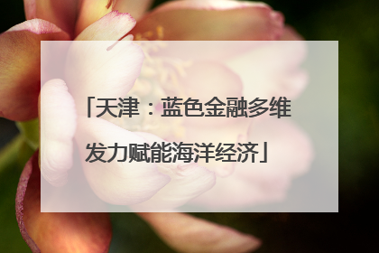 天津：蓝色金融多维发力赋能海洋经济