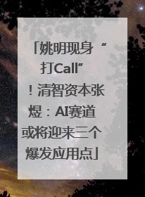 姚明现身“打Call”！清智资本张煜：AI赛道或将迎来三个爆发应用点