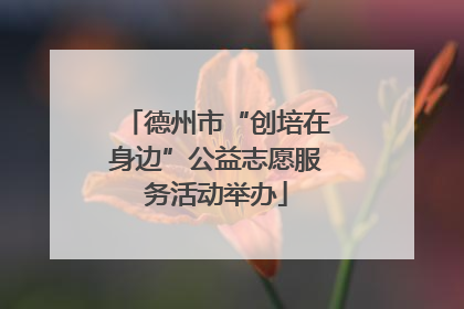 德州市“创培在身边”公益志愿服务活动举办
