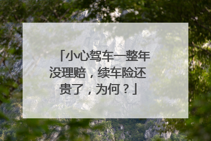 小心驾车一整年没理赔，续车险还贵了，为何？
