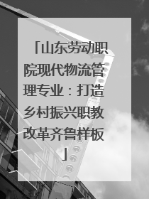 山东劳动职院现代物流管理专业：打造乡村振兴职教改革齐鲁样板