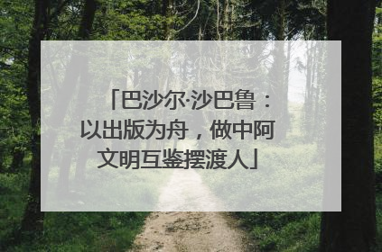 巴沙尔·沙巴鲁：以出版为舟，做中阿文明互鉴摆渡人