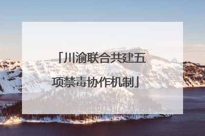川渝联合共建五项禁毒协作机制