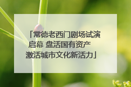 常德老西门剧场试演启幕 盘活国有资产 激活城市文化新活力