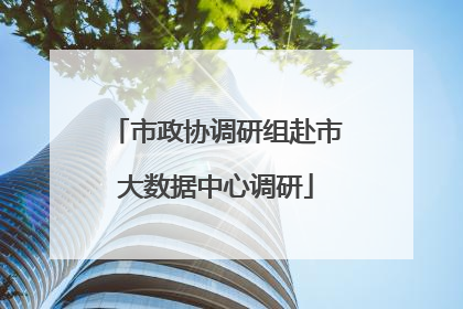 市政协调研组赴市大数据中心调研