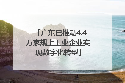 广东已推动4.4万家规上工业企业实现数字化转型