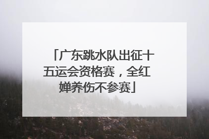 广东跳水队出征十五运会资格赛，全红婵养伤不参赛