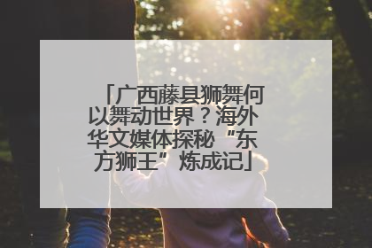 广西藤县狮舞何以舞动世界？海外华文媒体探秘“东方狮王”炼成记