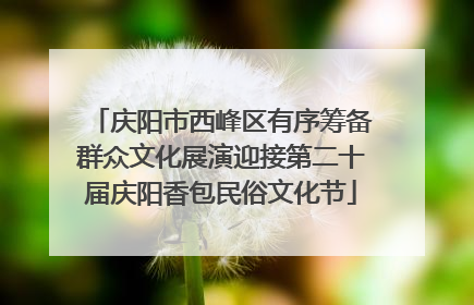 庆阳市西峰区有序筹备群众文化展演迎接第二十届庆阳香包民俗文化节