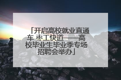 开启高校就业直通车 枣工快道——高校毕业生毕业季专场招聘会举办