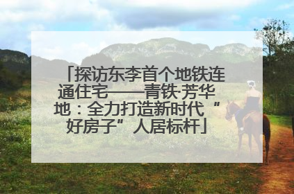 探访东李首个地铁连通住宅——青铁·芳华地：全力打造新时代“好房子”人居标杆