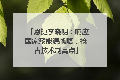 恩捷李晓明：响应国家系能源战略，抢占技术制高点