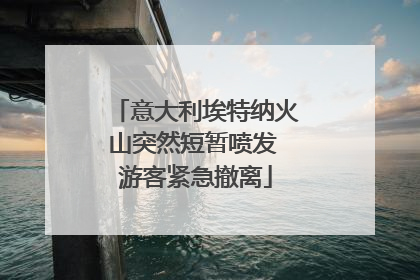 意大利埃特纳火山突然短暂喷发 游客紧急撤离