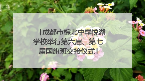 成都市棕北中学悦湖学校举行第六届、第七届国旗班交接仪式