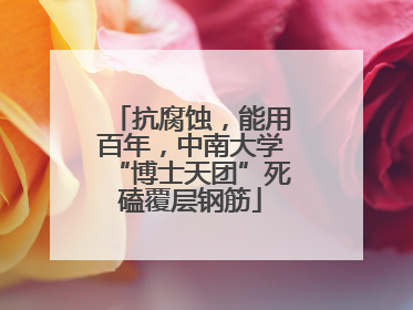 抗腐蚀，能用百年，中南大学“博士天团”死磕覆层钢筋
