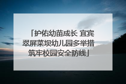 护佑幼苗成长 宜宾翠屏菜坝幼儿园多举措筑牢校园安全防线