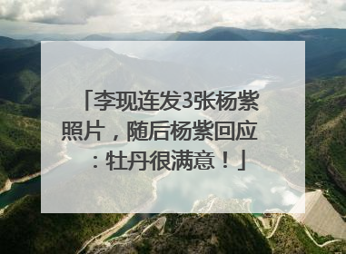李现连发3张杨紫照片，随后杨紫回应：牡丹很满意！