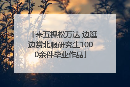 来五棵松万达 边逛边赏北服研究生1000余件毕业作品