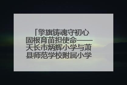 擎旗铸魂守初心 固根育苗担使命——天长市炳辉小学与萧县师范学校附属小学结对共建活动纪实