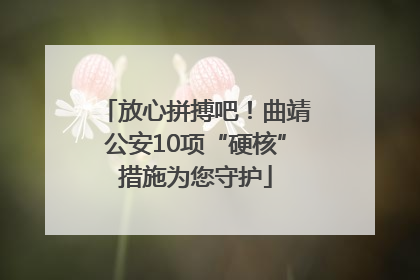 放心拼搏吧！曲靖公安10项“硬核”措施为您守护